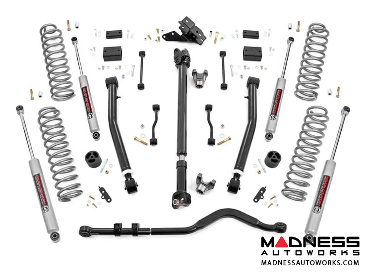 Jeep Wrangler JL Rubicon Suspension Lift Kit w/ Coils & Adj. Control Arms - 3.5" Lift - Stage 2